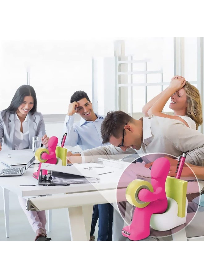 SOLARAE Tape Dispenser,Tape Supply Station, Funny Accessory for Office, Home or School, Fun Novelty Desk Tidy and Desktop Holder Includes Paper Clips, Ideal Present - Image 5