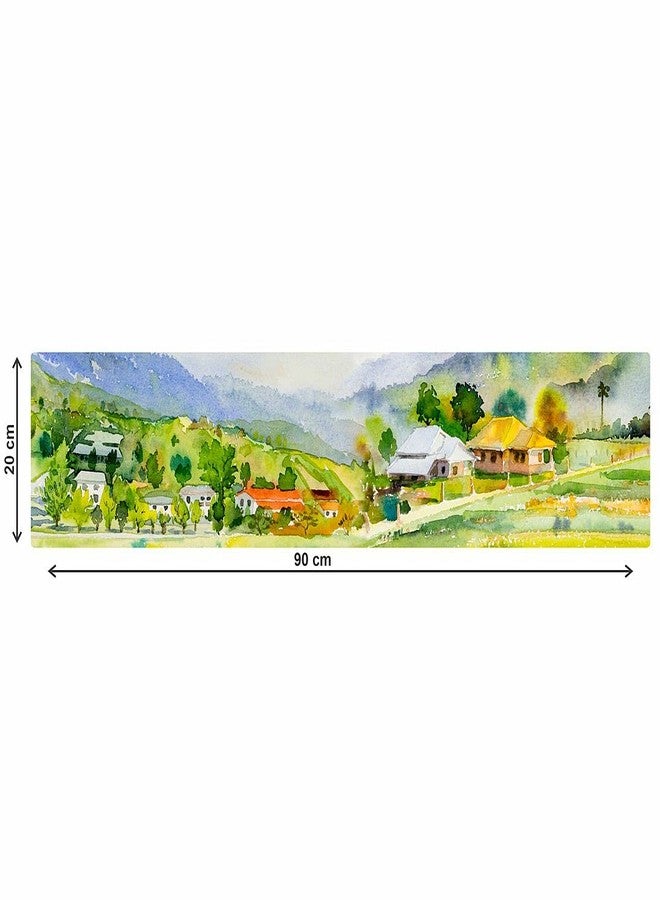 CVANU Most Beautiful Watercolor Village AC Sticker Vinyl PVC Size(90CM X 20CM) Multicolor - Image 5