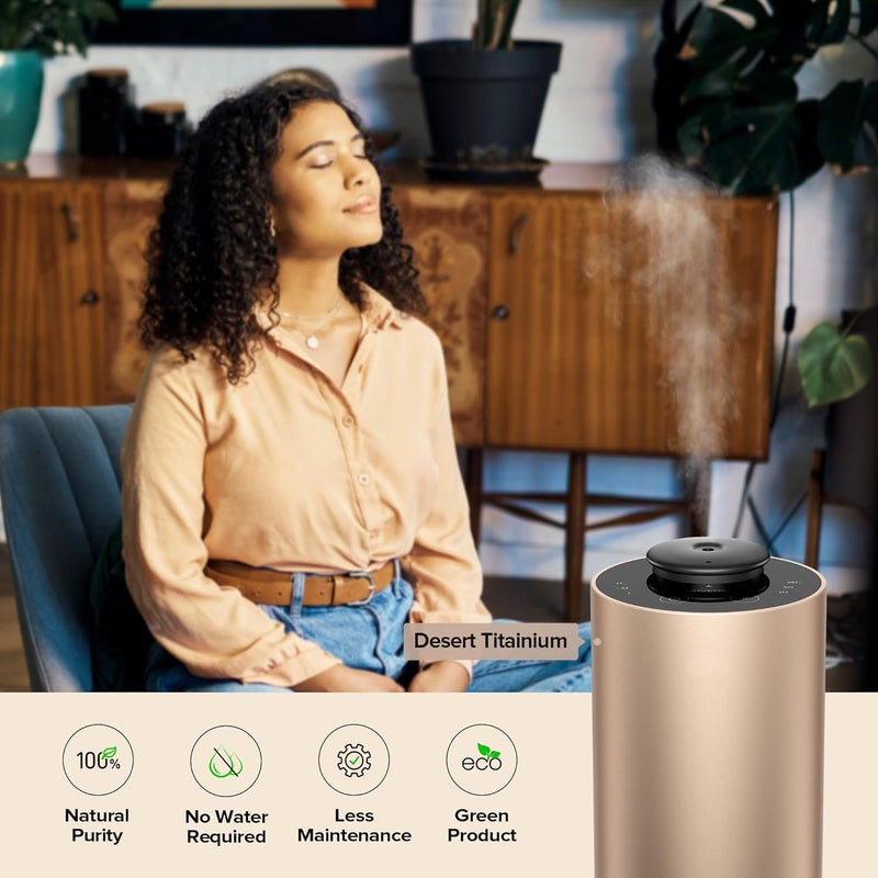 Airversa موزع الزيوت العطرية بدون ماء للعلاج العطري المنزلي مع 3 إعدادات للمؤقت أو إيقاف المؤقت، 3 مستويات للرذاذ للسيارة والغرفة والاستوديو والمكتب (A-أسود) - Image 5
