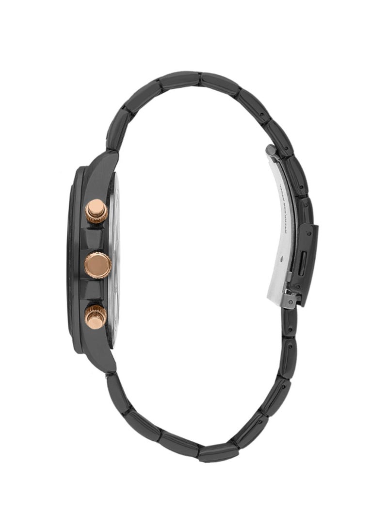 Lee Cooper LC07829.060 Men's Multi Function Display Watch & Metal Strap Gun
