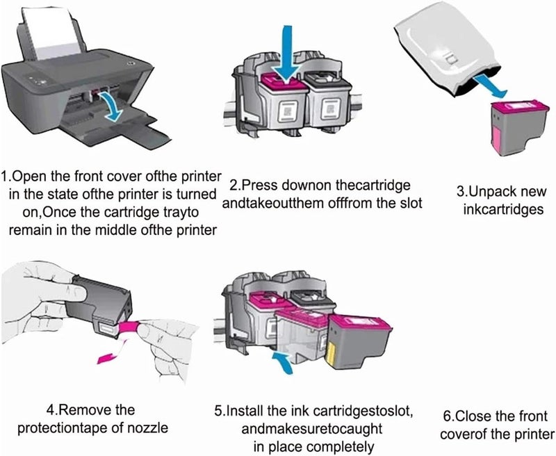 305XL Ink Cartridge Set – Compatible for DeskJet 2710, 2720, 2730, 2320, 4110, 4120, 4130, 4134, Envy 6020, 6022, 6030, and 6032 Printers(BK) - Image 3