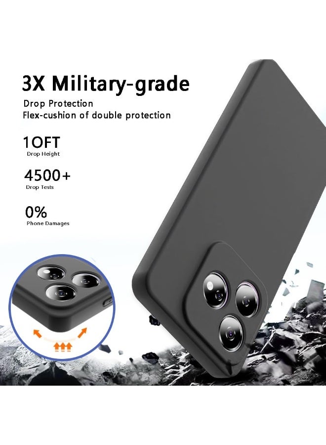 Case for Honor 400 Lite 5G Soft Flexible Slim Fit TPU Back Cover Matt Black Protective Rubber Case with Camera Protection Designed for Honor 400 Lite - Image 4