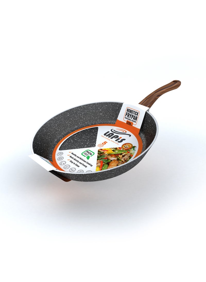 Lapis - LAPIS Granite Frying Pan Size 28 cm Black - Image 1