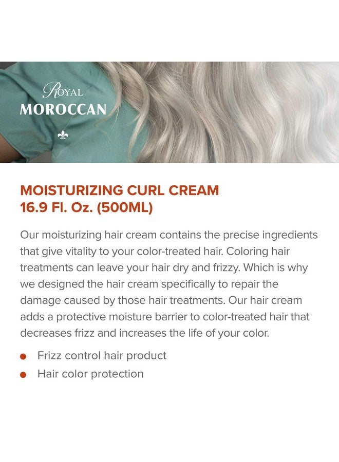 Royal Moroccan Style Cream for Frizzy Hair Control and Color Treated Hair | Style Defining Cream | Moisturizing Style Conditioner Cream | Hair Styling Cream (Royal Moroccan Argan Oil Hair Products | (500 ml 16.9) - Image 2