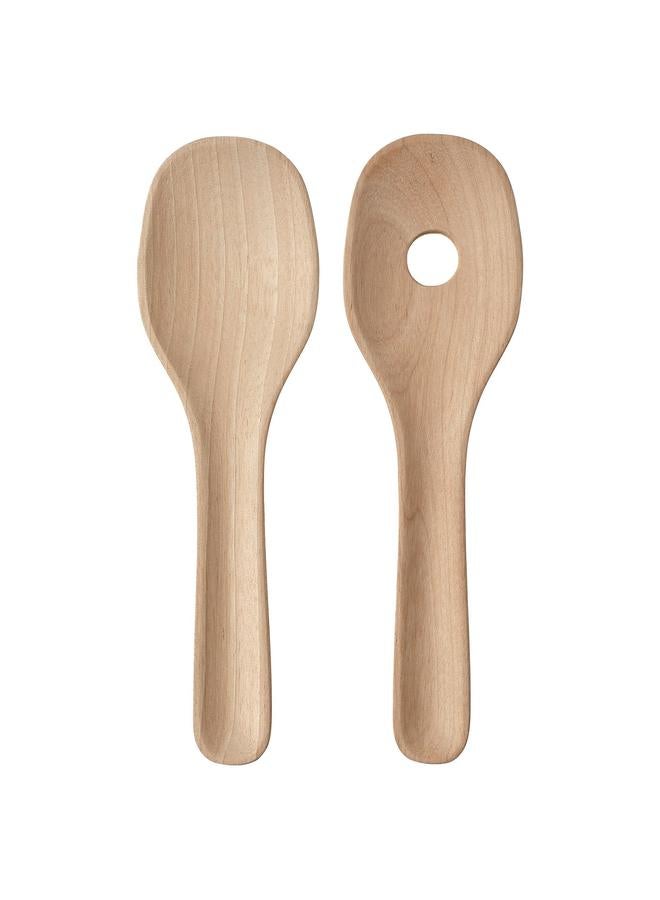 Zaboon 2-Piece Salad Servers Set, Solid Birch - Image 1