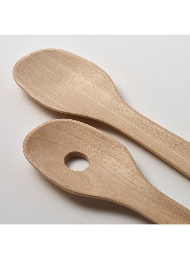 Zaboon 2-Piece Salad Servers Set, Solid Birch - Image 3