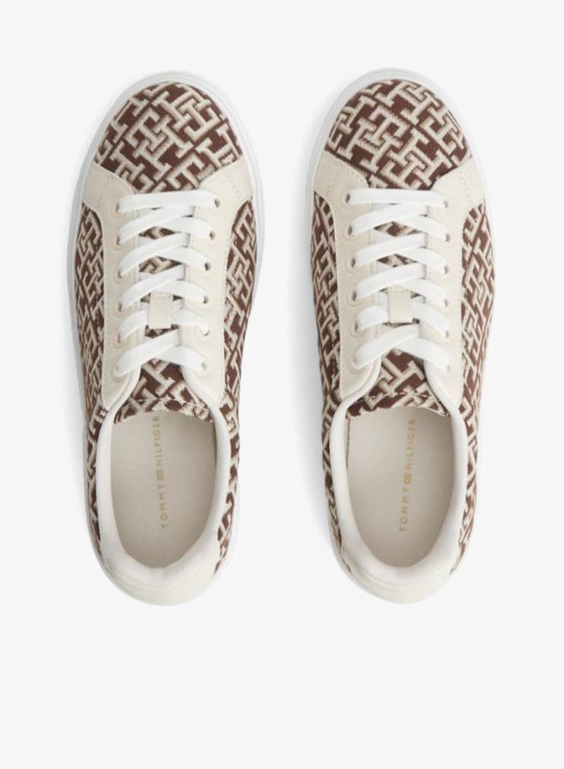 TOMMY HILFIGER Monogram Platform Textile Trainers - Image 5
