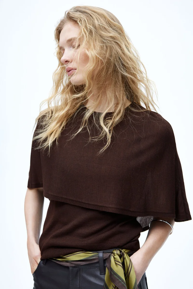 H&M Fine-knit cape top