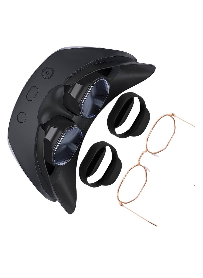 Lens Protector Cover for Playstation VR2, Rubber Lens Protector,  Easy to Wash and Air Dry Soft Silicone Dust Proof & Anti-Scratch Cover for PSVR2, Anti-Scratch Glasses Bumper (Black) - Image 1