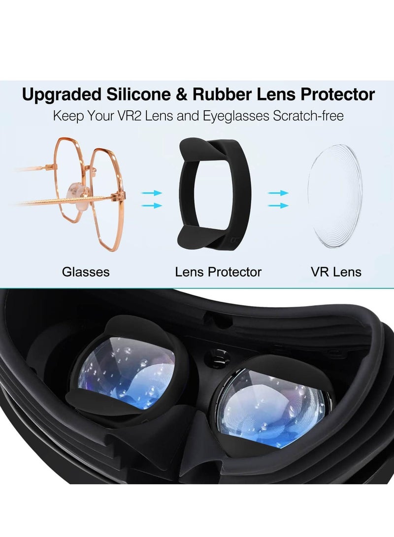 Lens Protector Cover for Playstation VR2, Rubber Lens Protector,  Easy to Wash and Air Dry Soft Silicone Dust Proof & Anti-Scratch Cover for PSVR2, Anti-Scratch Glasses Bumper (Black) - Image 4