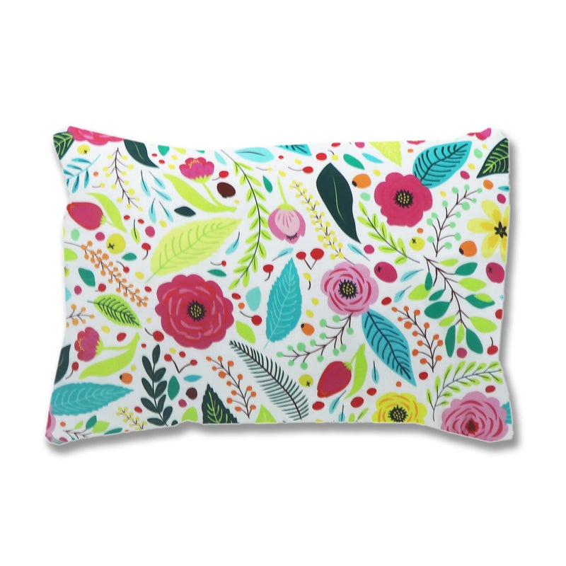 Kradyl Kroft KRADYL KROFT Toddler Pillow with 100% Cotton Removable Cover - 20 X 15 Inches | Children Pillows | Baby Pillows - Umame Floral  - Image 1