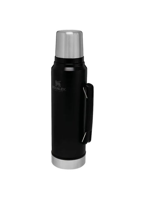 Stanley Classic Legendary Vacuum Bottle 1L (1.1QT) Matte Black – BPA-Free Stainless Steel Thermos Flask with Leakproof Lid that Converts to Drinking Cup – Advanced Vacuum Insulation Keeps Drinks Hot or Cold for 24 Hours – Durable, Dishwasher Safe and Ideal for Outdoor & Everyday Use