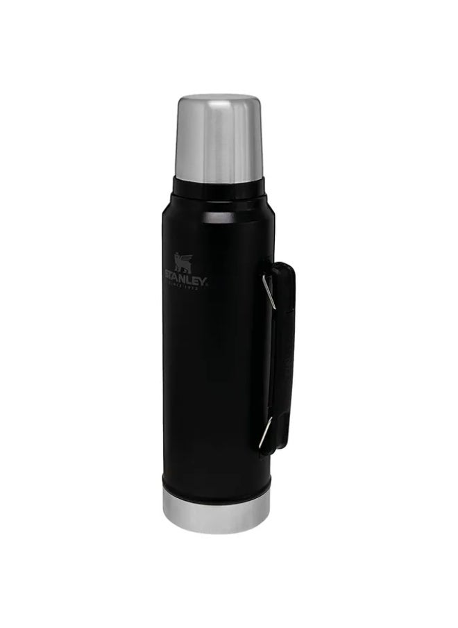 Stanley - Stanley Classic Legendary Vacuum Bottle 1L (1.1QT) Matte Black – BPA-Free Stainless Steel Thermos Flask with Leakproof Lid that Converts to Drinking Cup – Advanced Vacuum Insulation Keeps Drinks Hot or Cold for 24 Hours – Durable, Dishwasher Safe and Ideal for Outdoor & Everyday Use - Image 1