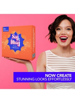 Blue Heaven Saj Dhaj Festive Makeup Kit For Women Natural Pack Of 10 Full Face Makeup Kit Medium Tone Combo 19G+26.3Ml  - Image 4
