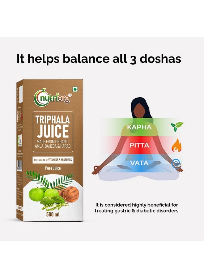 nutriorg Nutriorg Triphala Juice |100% Natural & Ayurvedic | Supports Digestive Wellness & Relieves Constipation | Rich in Antioxidants | No Added Sugar | 500ml - Image 4