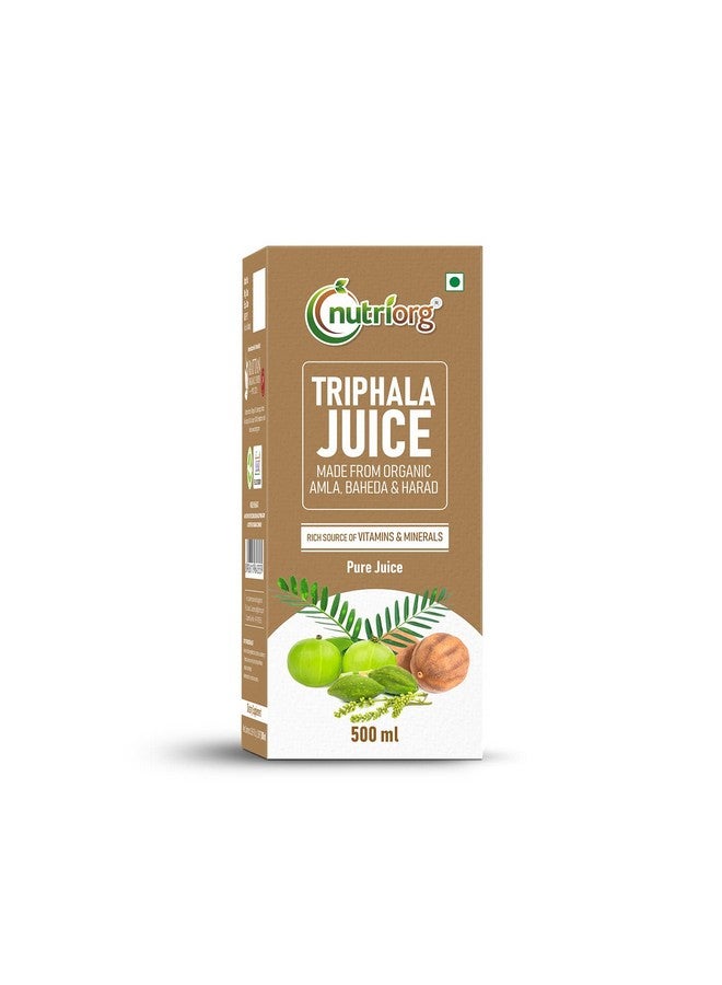 nutriorg Nutriorg Triphala Juice |100% Natural & Ayurvedic | Supports Digestive Wellness & Relieves Constipation | Rich in Antioxidants | No Added Sugar | 500ml - Image 1