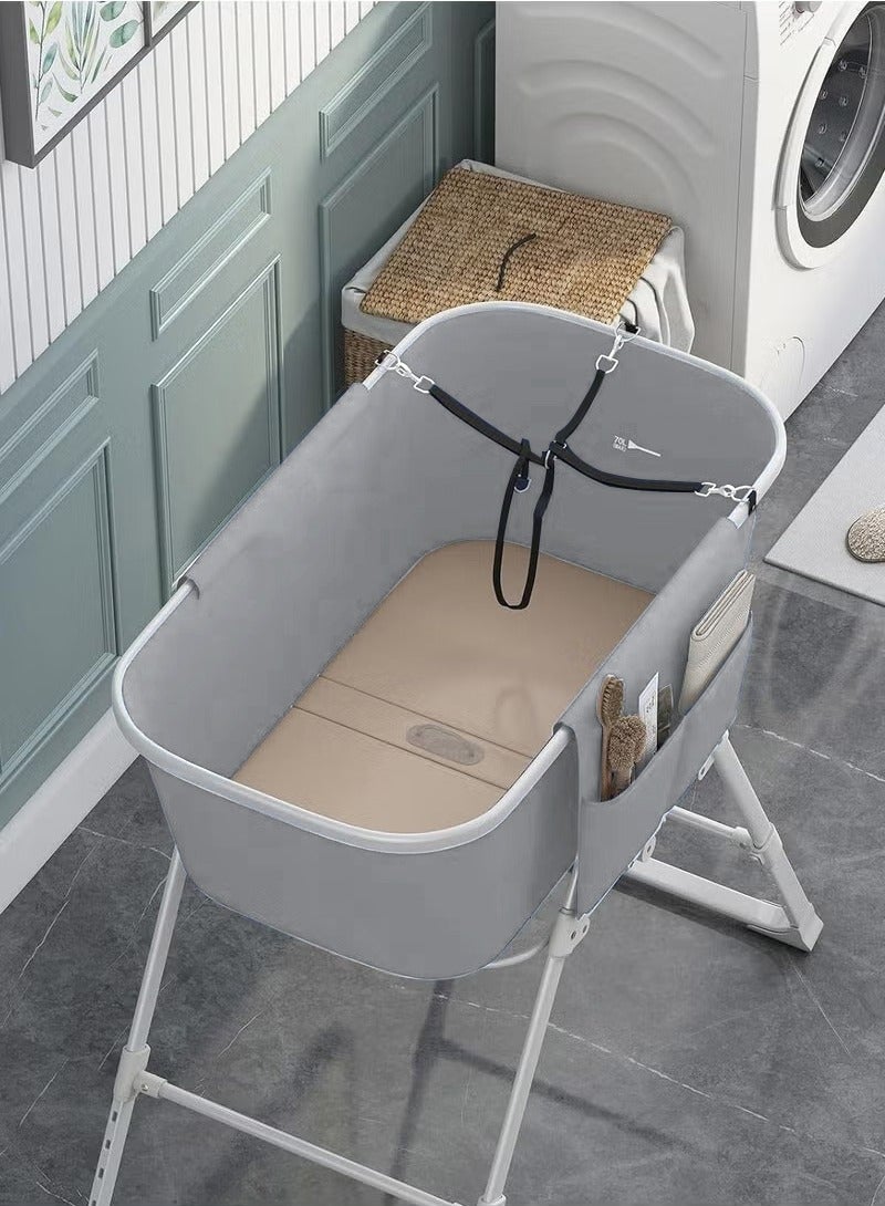 XiuWoo Pet Bathtub Dog Bathing Basin Collapsible Pet Bathing Stand Portable Dog Washing Station for Home Bathing - Image 4