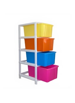 sulfar Sulfar 4XXL Plastic Modular Drawer System for Home, Office, Hospital, Parlor, School, Doctors, Home and Kids (38cmx30cmx79cm) (4XXL) (Multicolor)  - Image 1