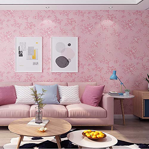 wolpin DIY Self Adhesive PVC Decal Flower Rose Wall Stickers Wallpaper (45 x 300 CM, Blush Pink) | Home Decoration for Living Room Hall Bedroom | Easy Peel & Stick Décor Paper - Image 4