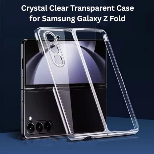 Tech Trendz TechTrendz for Samsung Galaxy Z Fold 7 Case Slim Fit Anti Yellowing Lightweight Camera Protective Ultra-Thin Hard PC Protective Crystal Case Back Cover for Samsung Galaxy Z Fold 7-Transparent - Image 2