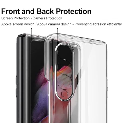 Tech Trendz TechTrendz for Samsung Galaxy Z Fold 7 Case Slim Fit Anti Yellowing Lightweight Camera Protective Ultra-Thin Hard PC Protective Crystal Case Back Cover for Samsung Galaxy Z Fold 7-Transparent - Image 4