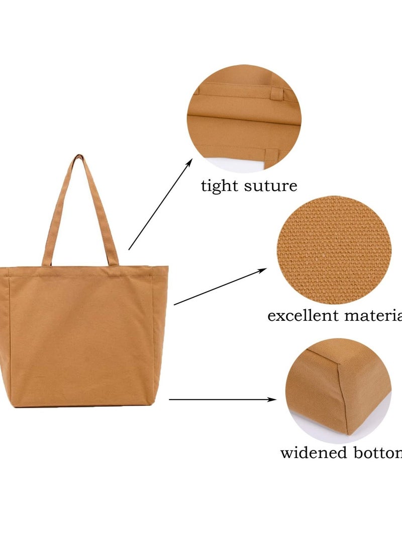 Generic - Women's Canvas Tote Bag For Crafts, DIYWomen's Canvas Tote Bag For Crafts, DIY Reusable Grocery Bag Shopping Bag Gift Bag (4 Pack) Reusable Grocery Bag Shopping Bag Gift Bag (4 Pack) - Image 1