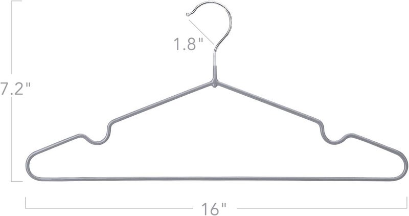 HOUSE DAY 20-Pack Metal & Plastic Hangers - Heavy Duty Anti-Slip for Shirt & Coat - Image 5