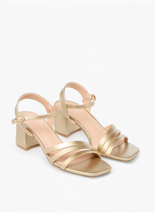 Celeste Womens Block Heel Sandals With Buckle Closure  - Image 2