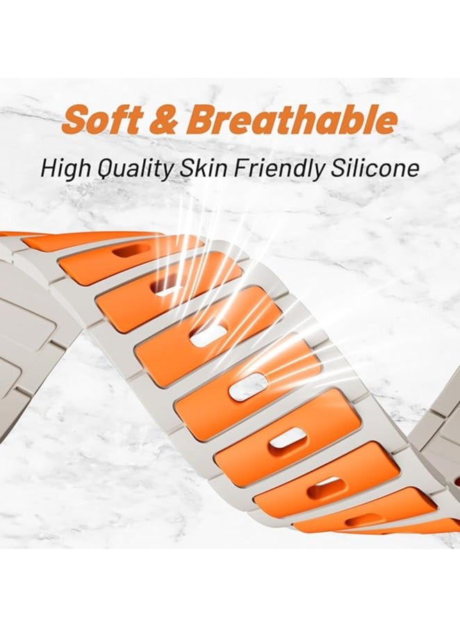 سوار ساعة رياضي متين وقوي مصمم لساعة أبل الترا 1/2/3 49 مم 46 مم 45 مم 44 مم 42 مم حزام سيليكون ناعم مزدوج اللون لسلسلة أي وتش أصدار11 10 9 8 7 6 5 4 3 2 1 للرجال والنساء - Image 3