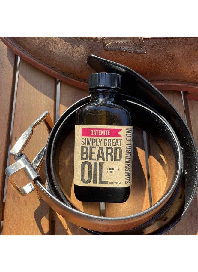 Simply Great Beard Oil - Datenite Scented Beard Oil Beard Conditioner 3 Oz Easy Applicator Natural Vegan And Cruelty Free Care For Beards Gifts For Men - Image 1