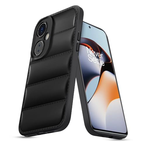 KARWAN® Puffer Edition Silicone Case Cover for Oneplus Nord CE3 Lite | Scratch Resistance Mobile Cover, Camera Protection Case Compatible with Black - Image 1