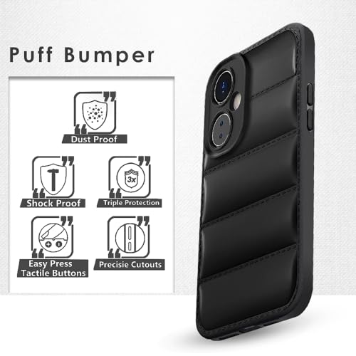 KARWAN® Puffer Edition Silicone Case Cover for Oneplus Nord CE3 Lite | Scratch Resistance Mobile Cover, Camera Protection Case Compatible with Black - Image 3