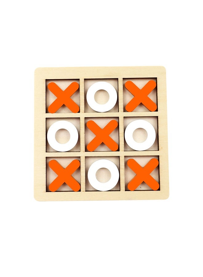 Wooden Tic TAC Toe Game Noughts and Crosses Board Game XO Tabletop Toys for Outdoor Indoor Kids Family Coffee Table Decoration Coffee - Image 1
