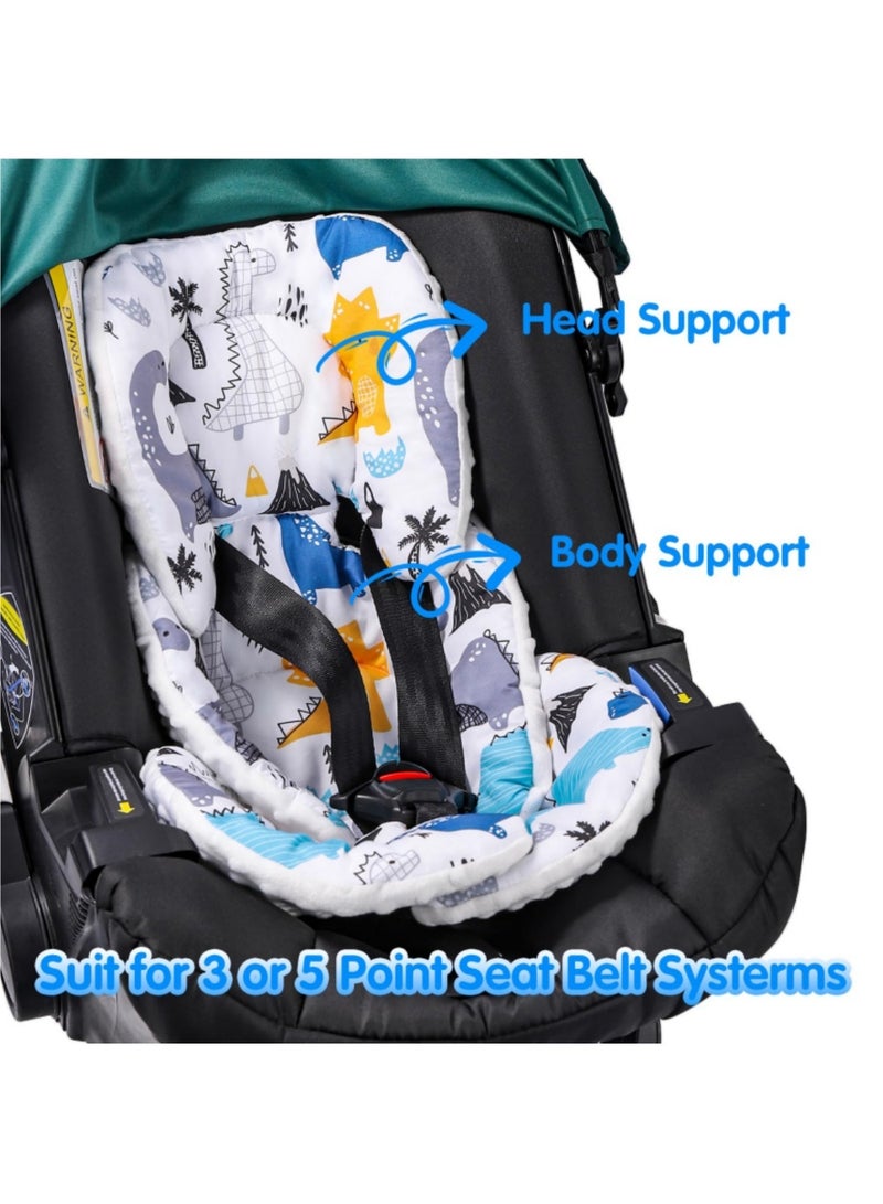 ممون ، وسادة مقعد السيارة للرضع قابلة للعكس، وسادة مقعد السيارة للرضع قابلة للعكس، وسادة دعم الرأس والجسم لحديثي الولادة، وسادة ناعمة لعربة الأطفال لسرير عربة الأطفال المرتفع - Image 3