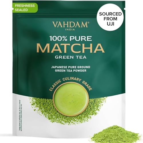 VAHDAM Japanese Matcha Tea Powder 50 Cups353oz Sourced from Japan  Authentic Japanese Matcha Green Tea Powder  Classic Culinary Matcha From Japan - Image 1