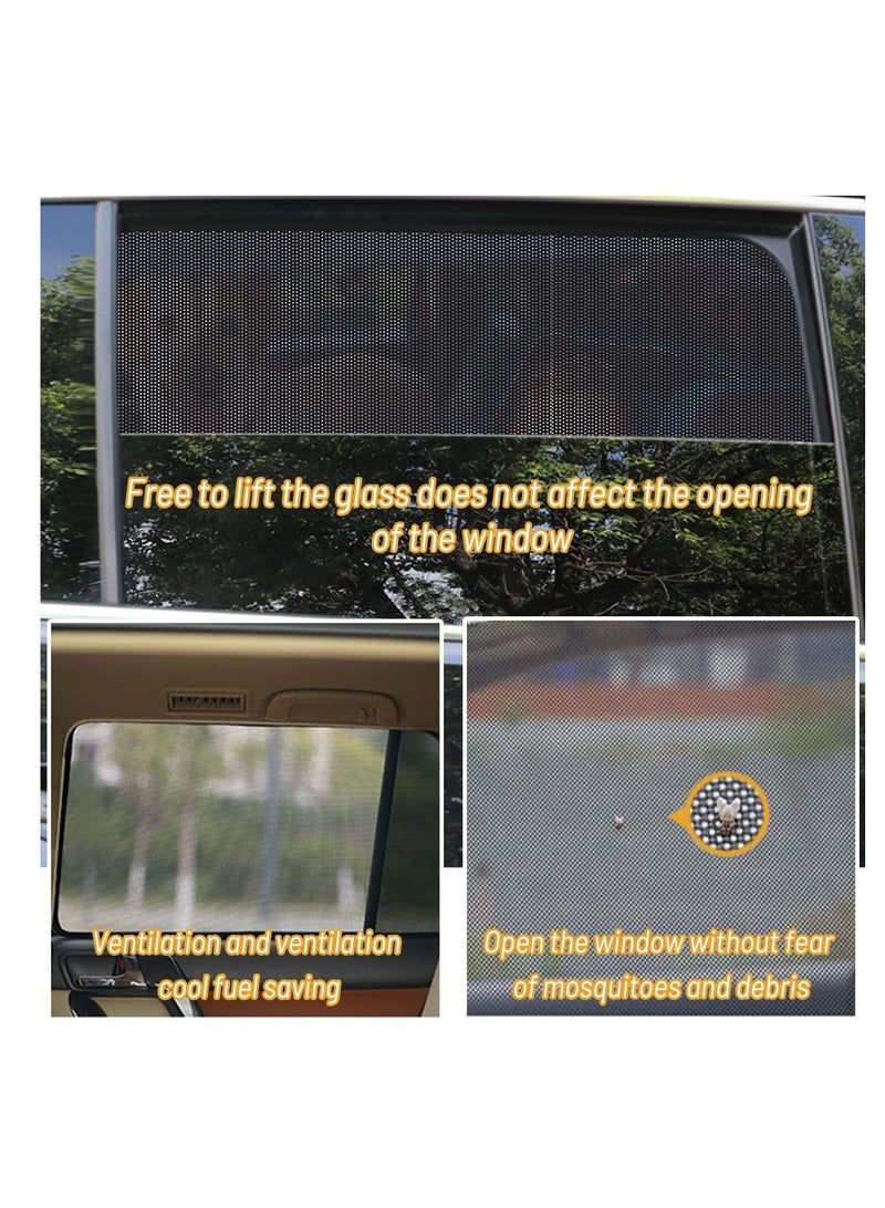 SYOSI Car Window Shades for Baby, 2 Pack Car Sunscreen Set, Sun Shades Magnetic for Car Windows, Car Privacy Curtain, Car Side Window, for Baby, Kids and Animals Protection - Image 2