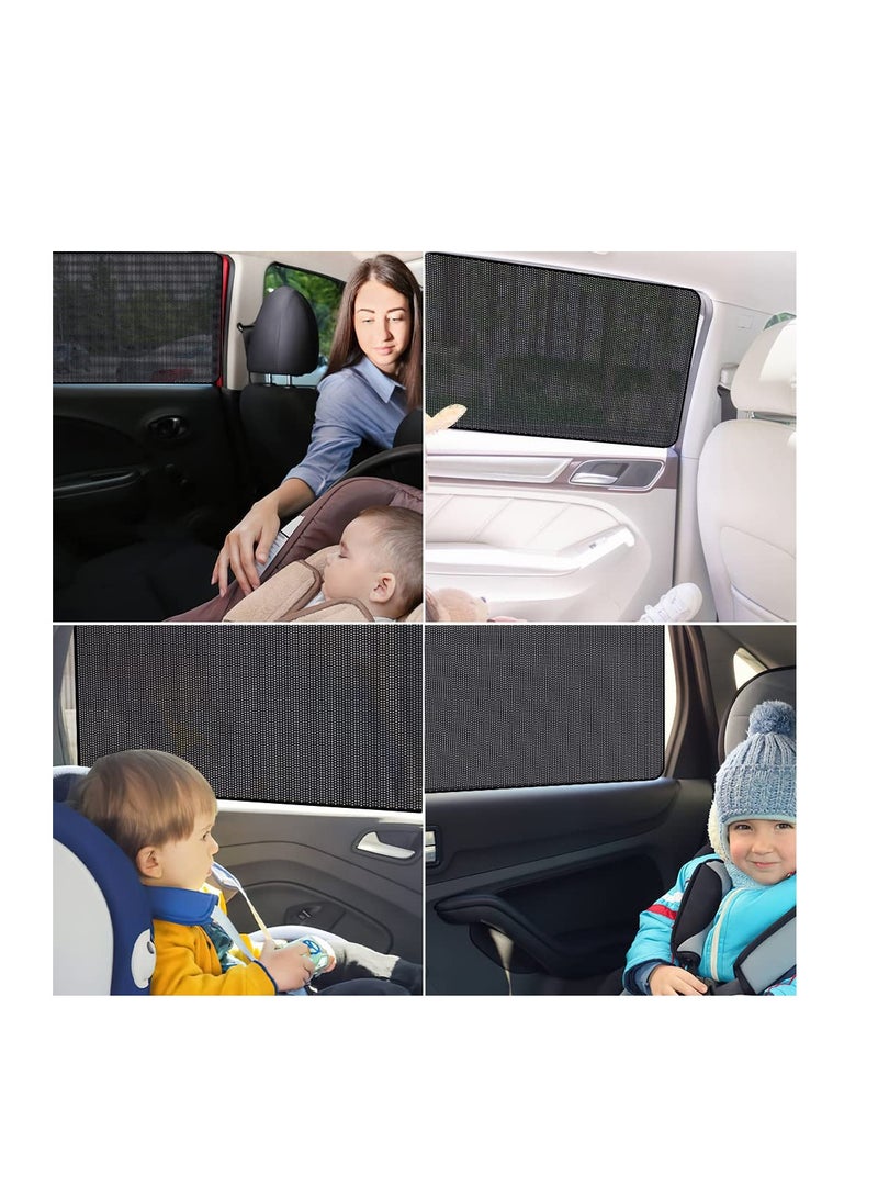 SYOSI Car Window Shades for Baby, 2 Pack Car Sunscreen Set, Sun Shades Magnetic for Car Windows, Car Privacy Curtain, Car Side Window, for Baby, Kids and Animals Protection - Image 3