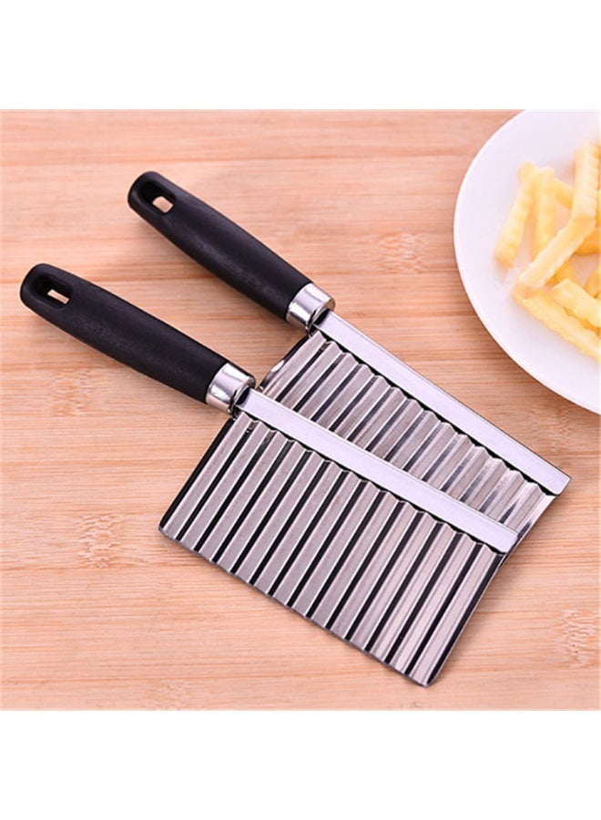 2PCS,Special Corrugated Cutter for Wolf Tooth Potatoes | Kitchen Home Strip Cutter, Fancy French Fries & Potato Cutter, Wave - shaped Tool  - Image 1