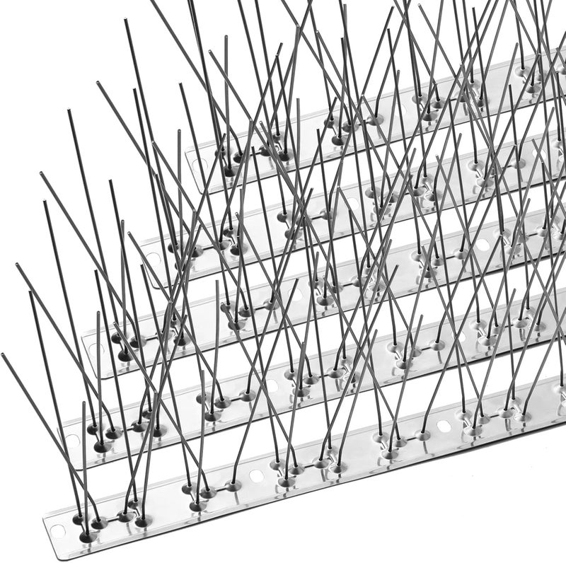 Offo Bird Spikes with Stainless Steel Base,Cover 16.5m Pigeon Spikes for Roofs and Windows,Bird Deterrent Spikes Set for Deterring Crows,Seagulls and Small Birds - Image 1