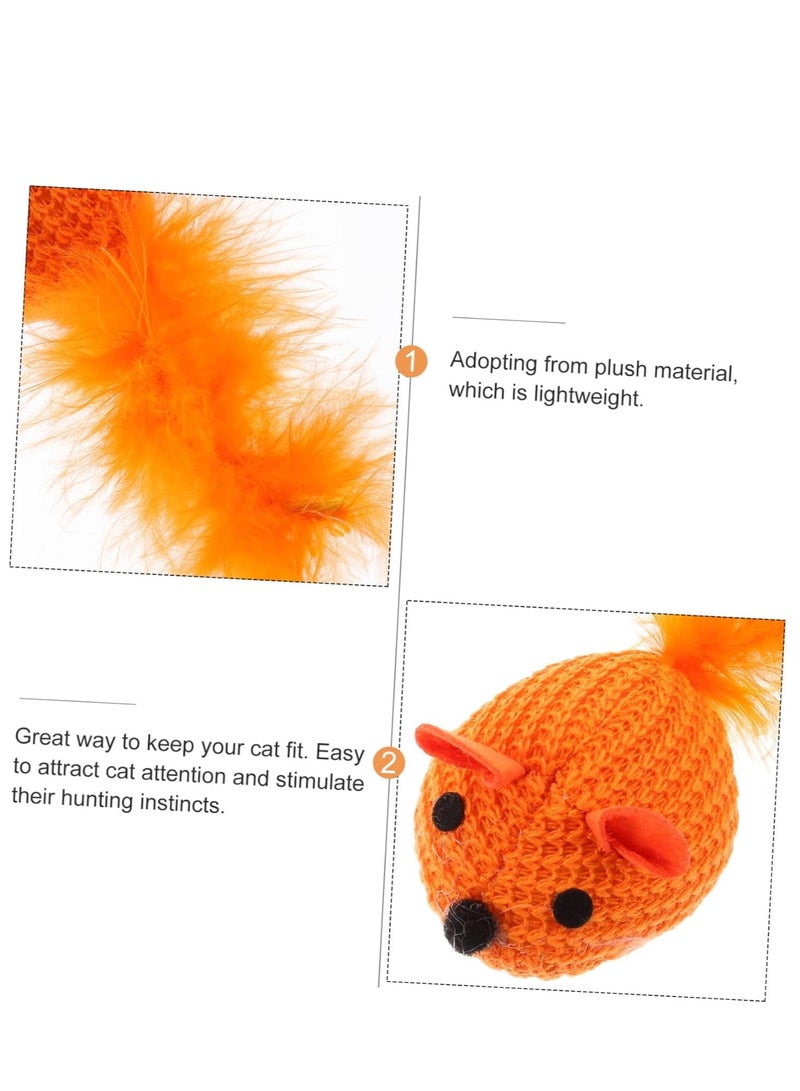 Mouse Cat Toy 4pcs Mice Shaped Cat Bite Chew Toys Interactive Cat Catch Play Teaser Mouse Toy for Cats Kittens Multicolor - Image 5