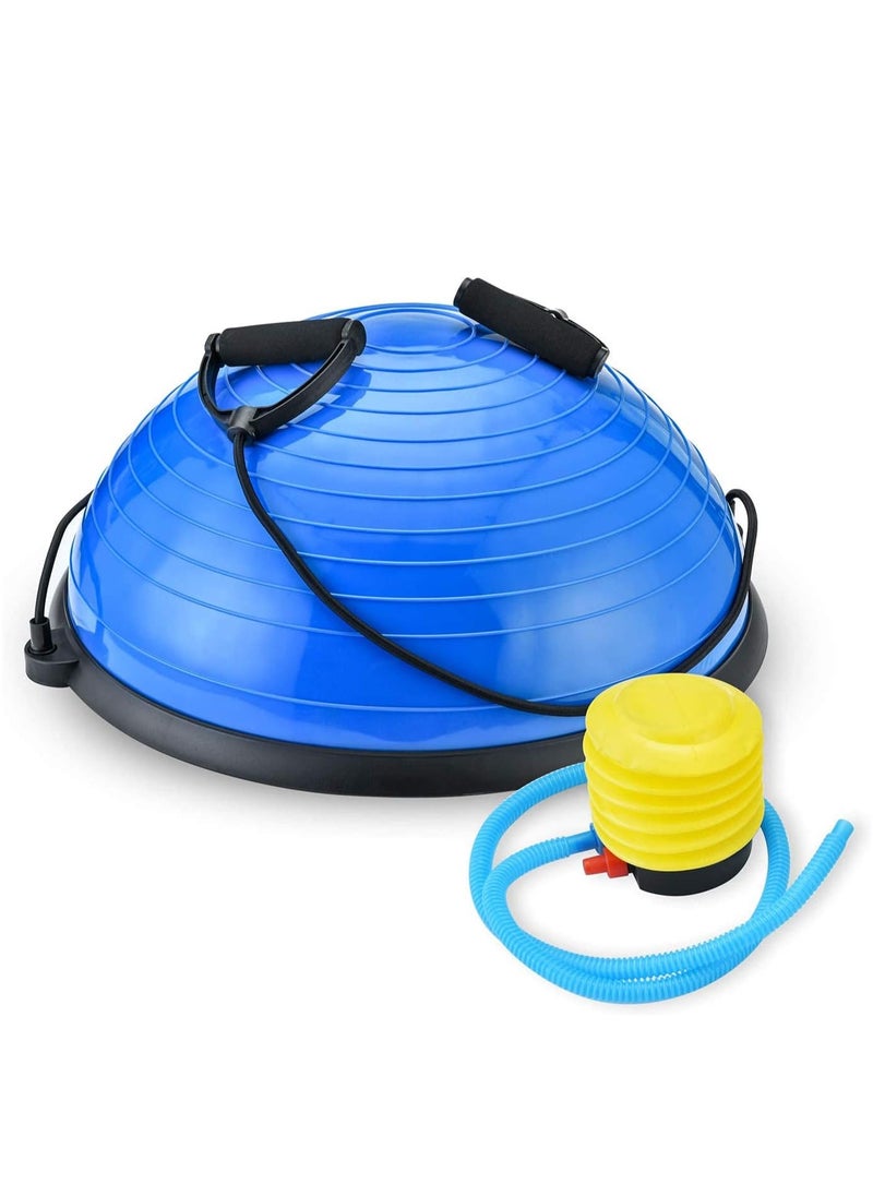 Spall Balance Ball Exercise Ball, Yoga Balance Trainer Thickened Stability, Half Ball with Resistant Band, Strength Exercise Fitness Blue  - Image 1
