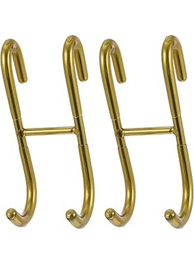 304 Stainless Steel Over The Door Hooks Rose Gold Coating 2pcs Towel Organizer - Image 1