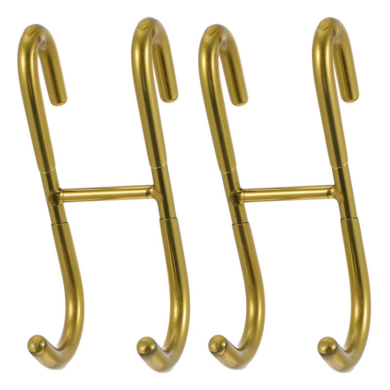 304 Stainless Steel Over The Door Hooks Rose Gold Coating 2pcs Towel Organizer - Image 2