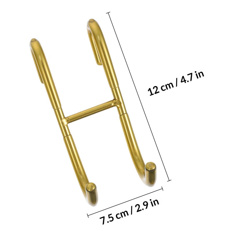 304 Stainless Steel Over The Door Hooks Rose Gold Coating 2pcs Towel Organizer - Image 3