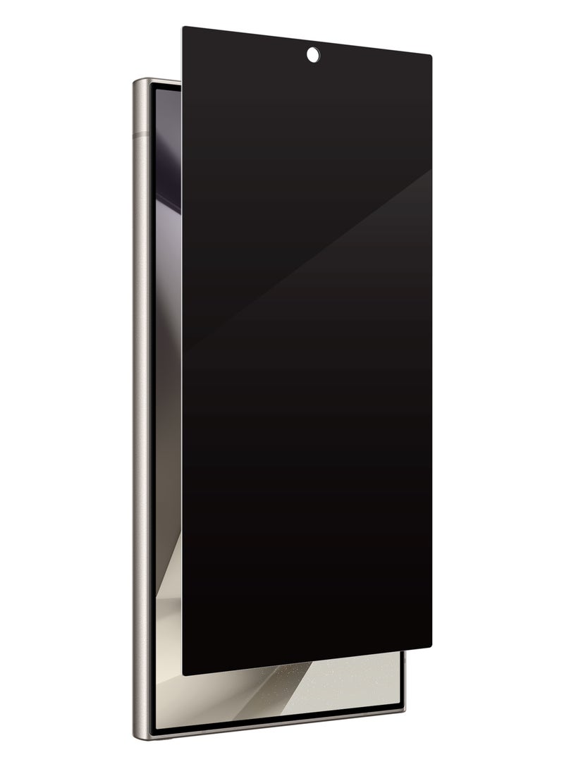 أوريجنال واقي شاشة الخصوصية لهاتف سامسونج جالاكسي S24 ألترا - زجاج مقسّى مضاد للكهرباء الساكنة مع خصوصية ESD، صلابة 9H، مضاد للتجسس، مقاوم للغبار، ملمس فائق النعومة - Image 1