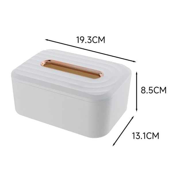 Swejos Luxury White Tissue Box Tissue Box Holder for Table Top or Wall Mount with Automatic Spring Paper Towel Dispenser for Home Office Bedroom Bathroom Restaurant & Cafe - Image 4