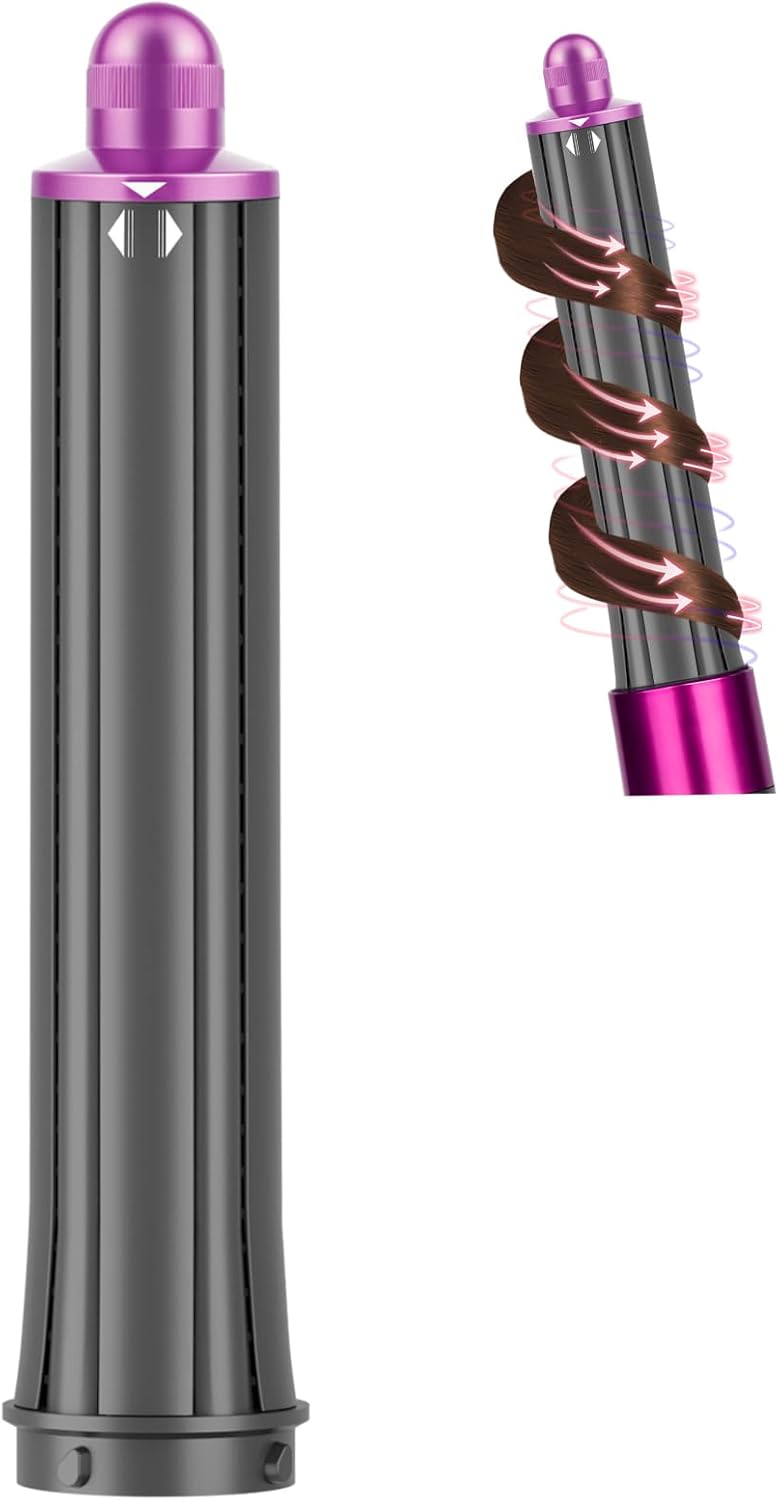 PUREGUST 30MM Long Hair Barrels Attachment Compatible with Dyson Airwrap HS01 HS05 HS08 Accessories, Automatic Curling Iron Curlers for Soft Inward Curls Voluminous Outward Waves Rose - Image 1