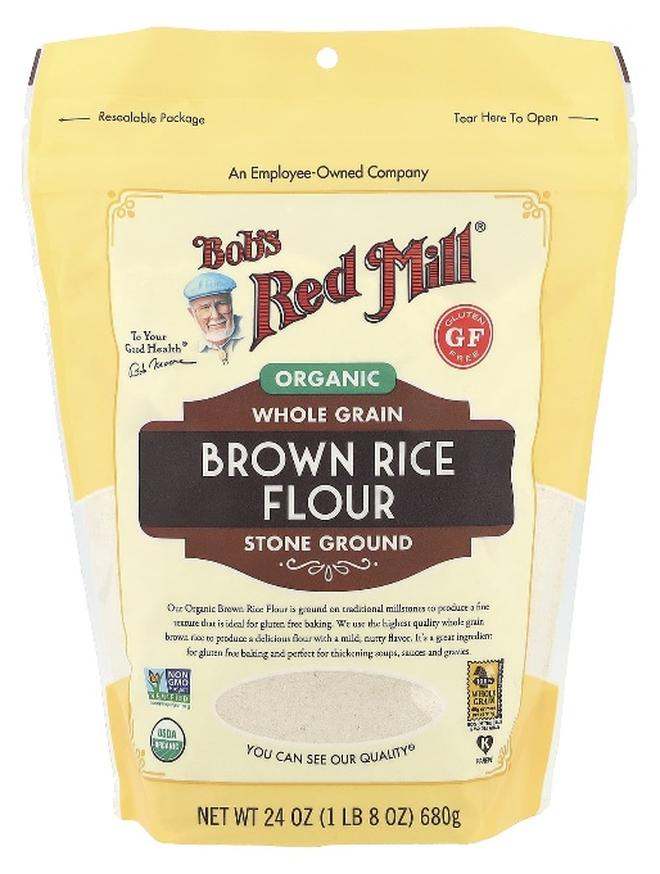 Bobs red mill Bob's Red Mill, Organic Brown Rice Flour, Whole Grain, 24 oz (680 g) - Image 1