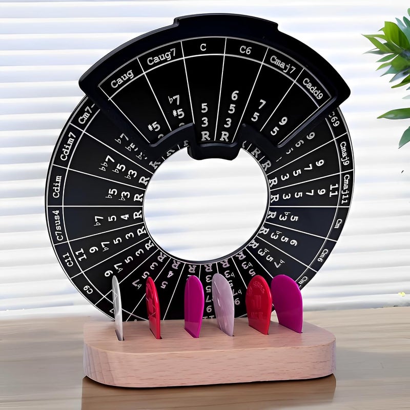 Ssllretu Circle of Fifths Wheel with Guitar Chord Chart and Music Theory Book - Image 2