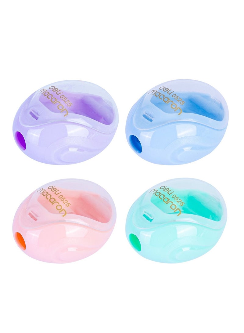 Deli 12-Piece Single Hole Sharpener Assorted Colours - Image 2